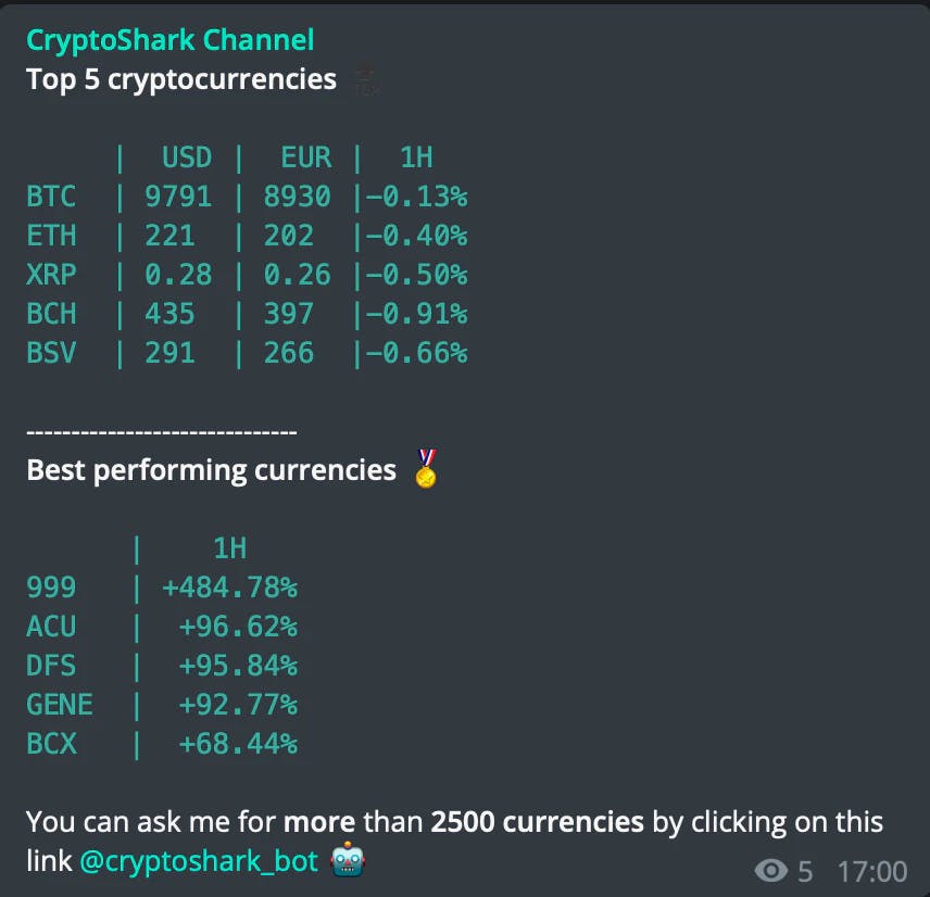 Cryposhark channel